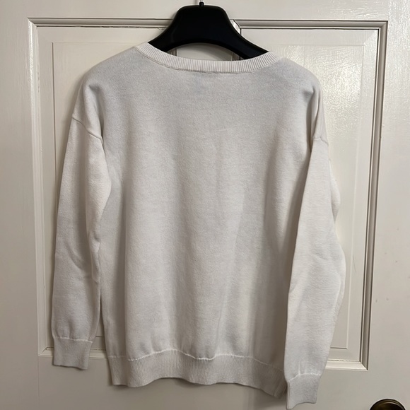 Joie Cream Flamingo Crewneck Sweater size XS - Picture 2 of 11